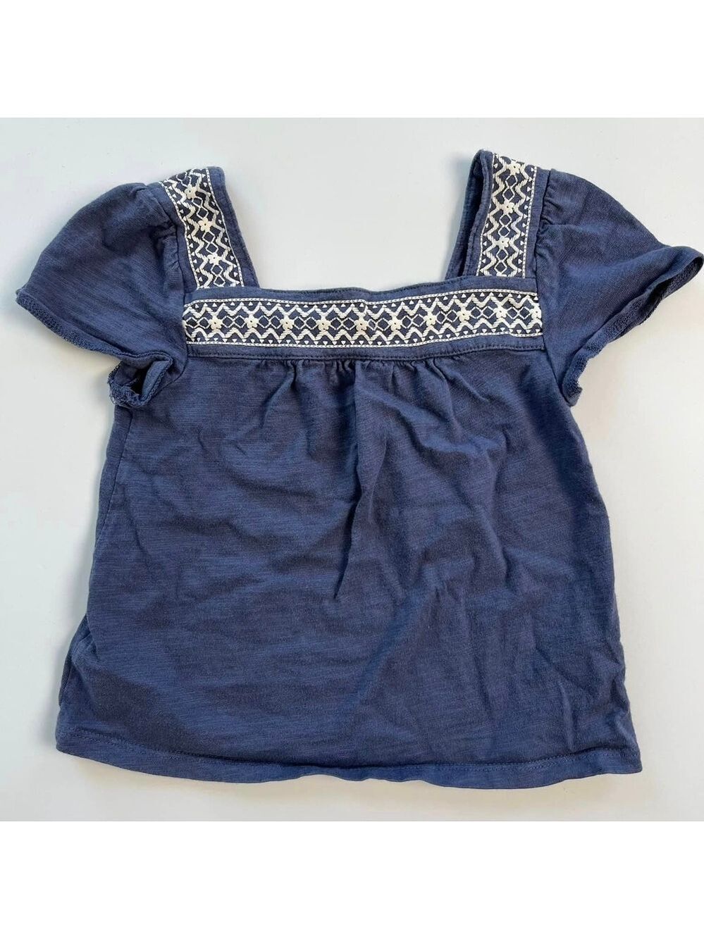 🩵 4/$20 OshKosh B'gosh Blue Top with Embroidered Accents